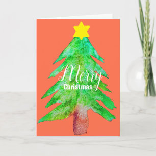 Weihnachtsbaum moderne Funkfarben Feiertagskarte