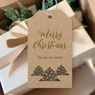 Weihnachtsbaum Moderne Minimalistische Kraft Geschenkanhänger