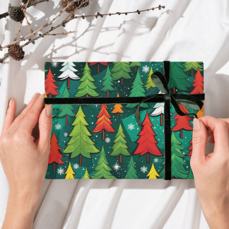 Weihnachtsbaum, modernes Musterpapier Geschenkpapier