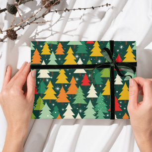 Weihnachtsbaum Modernes Wickelpapier Muster Geschenkpapier Set