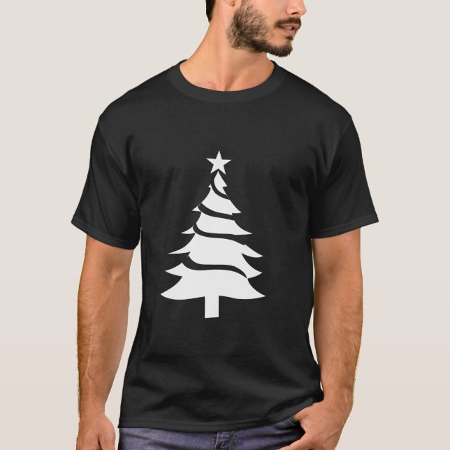 Weihnachtsbaum Motiv Feiertag Merry Christm T-Shirt (Vorderseite)