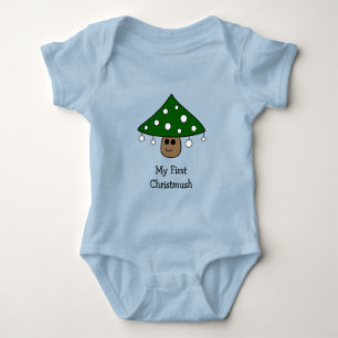 Weihnachtsbaum Mushroom Baby Bodysuit Strampler