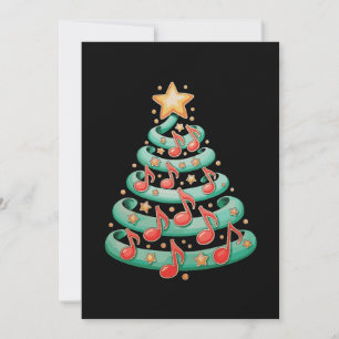 Weihnachtsbaum Musikalische Noten Lied Musiker Xma Feiertagskarte