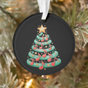 Weihnachtsbaum Musikalische Noten Lied Musiker Xma Ornament