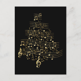 Weihnachtsbaum Musiknote Musiker Mutter Geschenk Postkarte