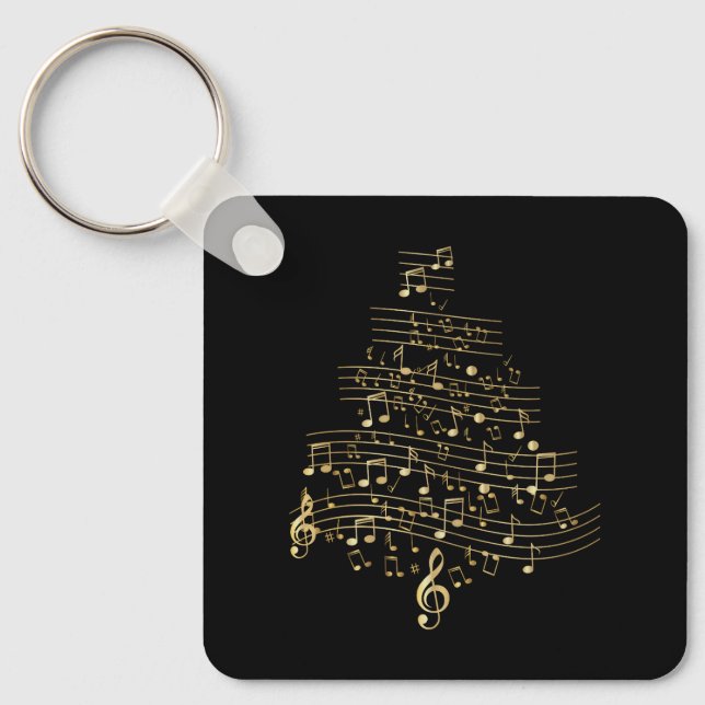 Weihnachtsbaum Musiknote Musiker Mutter Geschenk Schlüsselanhänger (Vorderseite)