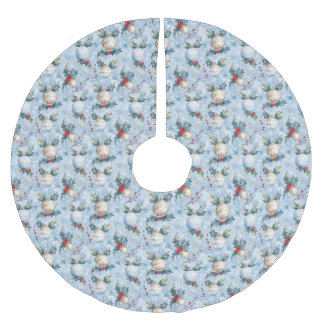 Weihnachtsbaum-Muster-Baumskirt Polyester Weihnachtsbaumdecke