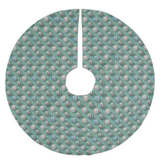 Weihnachtsbaum-Muster-Baumskirt Polyester Weihnachtsbaumdecke