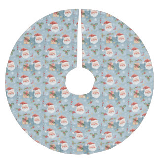 Weihnachtsbaum-Muster-Baumskirt Polyester Weihnachtsbaumdecke
