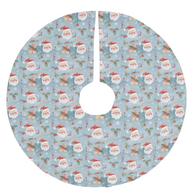 Weihnachtsbaum-Muster-Baumskirt Polyester Weihnachtsbaumdecke (Vorderseite)