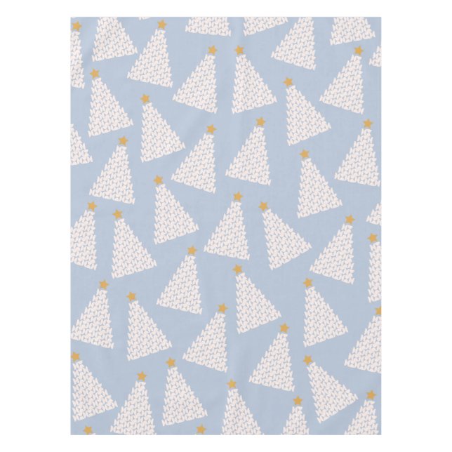Weihnachtsbaum Muster Blau Tischdecke (Vorderseite)
