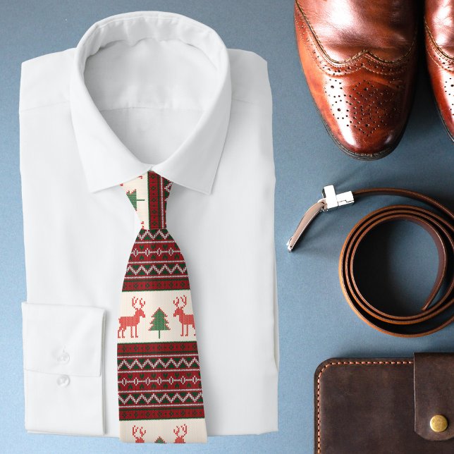 Weihnachtsbaum-Muster für Rentiere | Urlaub Krawatte (Von Creator hochgeladen)
