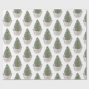 Weihnachtsbaum-Muster Geschenkpapier