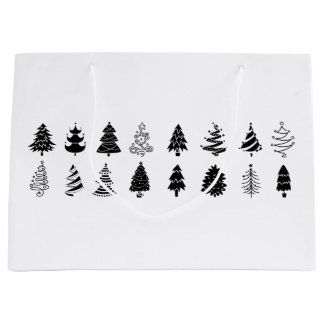WEIHNACHTSBAUM-MUSTER-GESCHENKTÜTE GROßE GESCHENKTÜTE