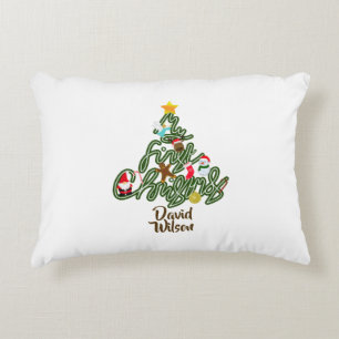 Weihnachtsbaum-Muster Mein erster Weihnachtsbaum Dekokissen