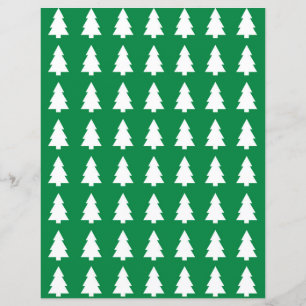 Weihnachtsbaum Muster Scrapbook Paper - Grünbuch