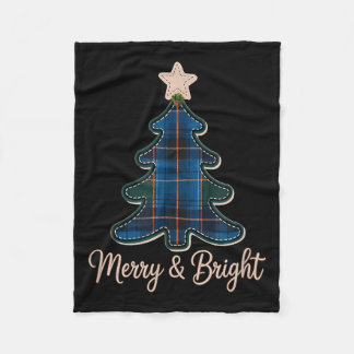 Weihnachtsbaum-Muster Tartans Grün und Blau Karier Fleecedecke