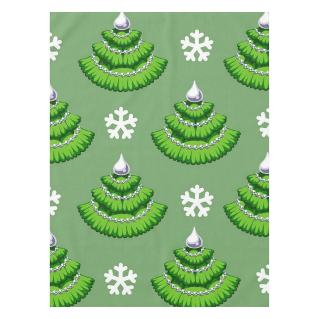 Weihnachtsbaum-Muster Tischdecke (Vorderseite)