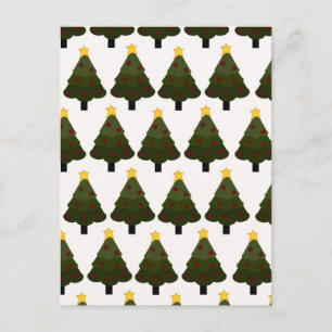 Weihnachtsbaum Muster Winterurlaubsgeschenke Feiertagspostkarte