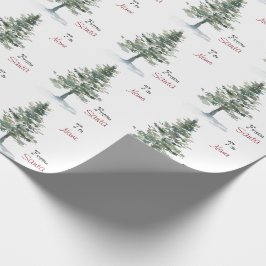 Weihnachtsbaum nach und nach dem Namen Geschenkpapier