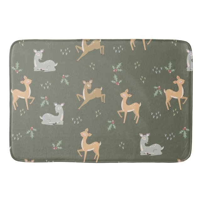 Weihnachtsbaum Nahtloses Muster Badematte (Vorderseite)