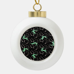 Weihnachtsbaum Nahtloses Muster Keramik Kugel-Ornament