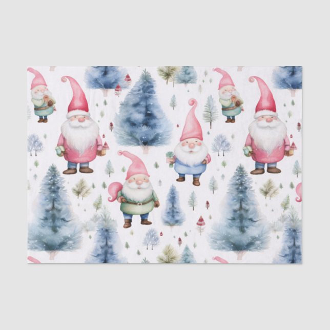 Weihnachtsbaum Nahtloses Muster Seidenpapier (Vorderseite)