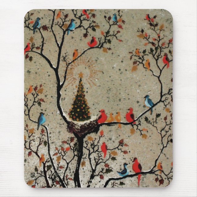 Weihnachtsbaum-Nest ~ Mousepad (Vorne)