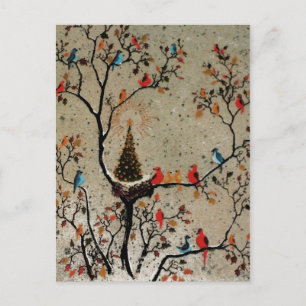Weihnachtsbaum-Nest ~ Postkarte