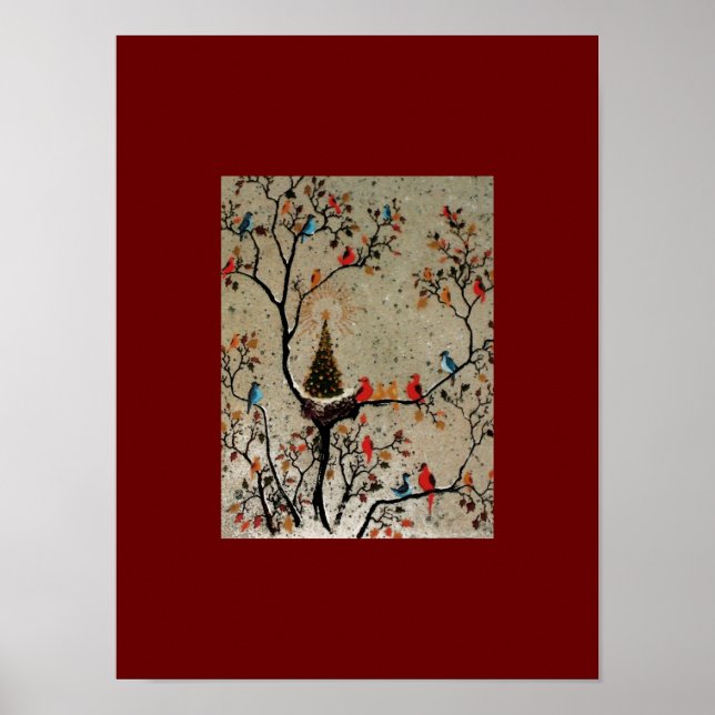 Weihnachtsbaum Nest ~ Print / Poster (Vorne)