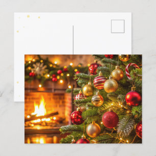 Weihnachtsbaum, Neujahrskonzept Feiertagspostkarte