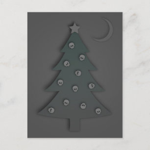Weihnachtsbaum Noir Feiertagspostkarte