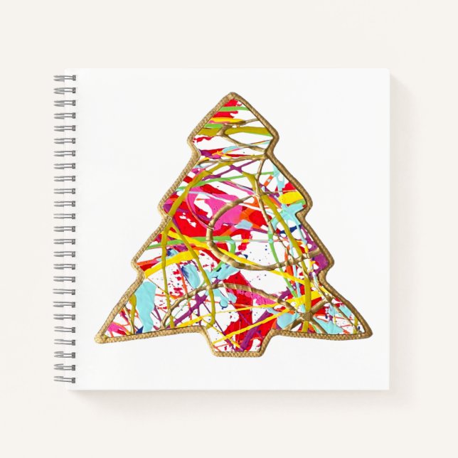 Weihnachtsbaum-Notebook Notizbuch (Vorderseite)