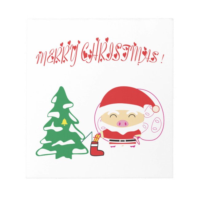 Weihnachtsbaum Notizblock (Vorderseite)