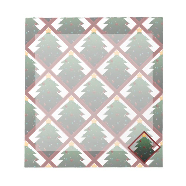 Weihnachtsbaum Notizblock (Vorderseite)