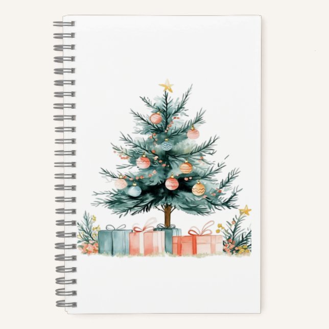 Weihnachtsbaum Notizbuch (Vorderseite)