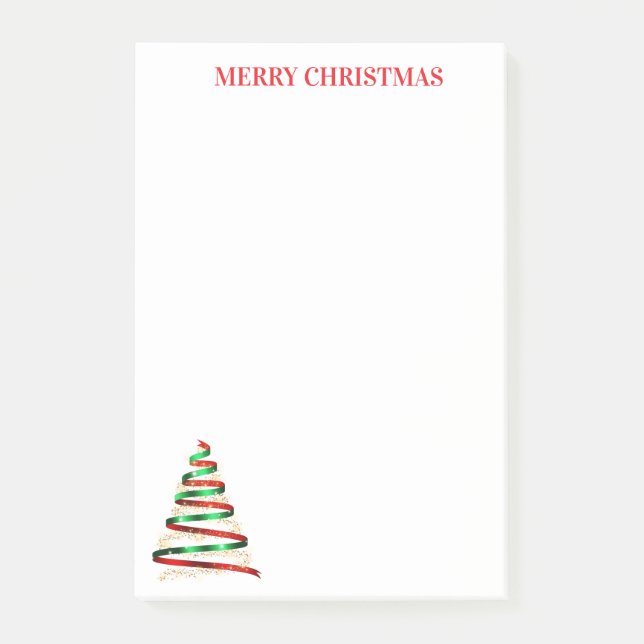 Weihnachtsbaum-Notizen Post-it Klebezettel (Vorderseite)