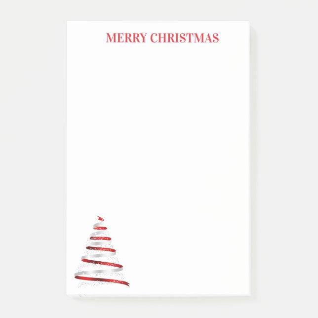 Weihnachtsbaum-Notizen Post-it Klebezettel (Vorderseite)