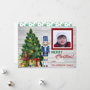 Weihnachtsbaum Nussknacker Familien- oder Kinderfo Feiertagskarte