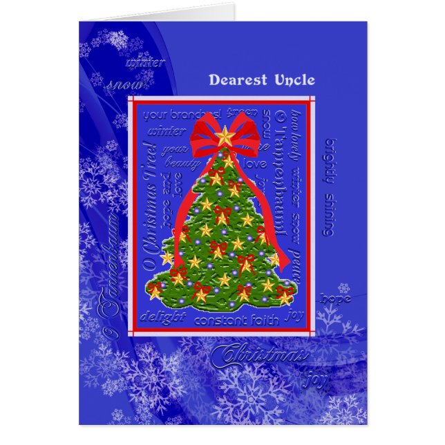 Weihnachtsbaum O Tannenbaum Schneeflocken für Onke (Vorne)