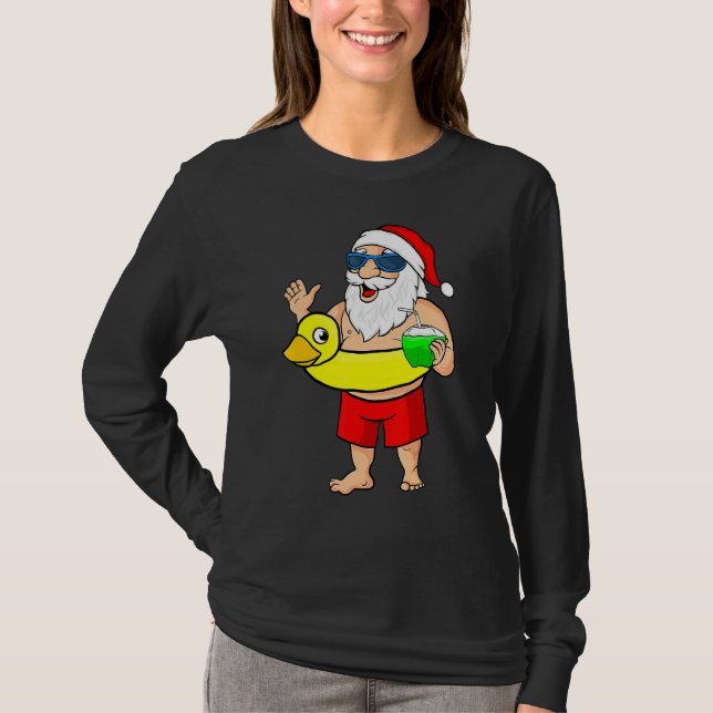 Weihnachtsbaum oder Hawaii Duck Christma T-Shirt (Vorderseite)