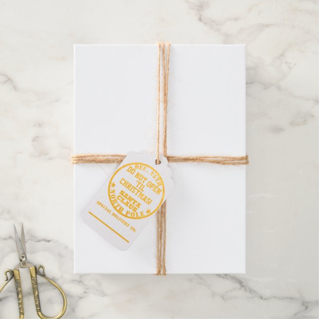 Weihnachtsbaum öffnen nicht bis Weihnachten Geschenkanhänger (Mit Schnur)