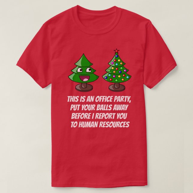 Weihnachtsbaum - Oifice Party T-Shirt (Design vorne)