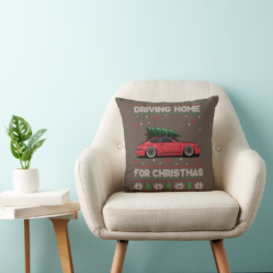Weihnachtsbaum Oldtimer Auto Xmas Ugly Sweater Pul Kissen