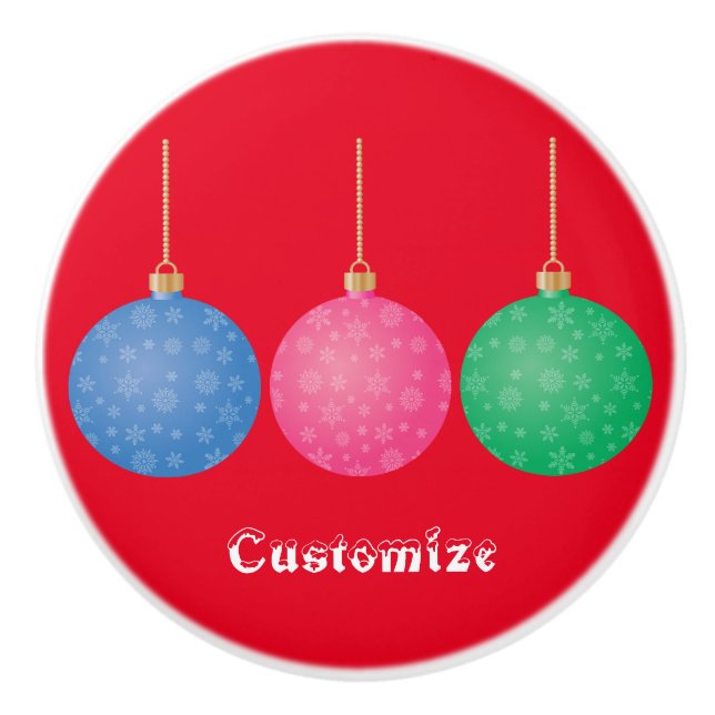Weihnachtsbaum Ornament Balls Thunder_Cove Keramikknauf (Vorderseite)