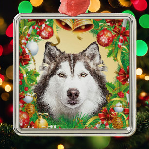 Weihnachtsbaum-Ornament Hunde Katze Fotovorlage Ornament Aus Metall