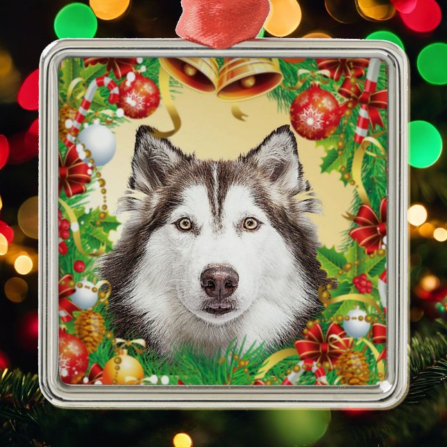 Weihnachtsbaum-Ornament Hunde Katze Fotovorlage Ornament Aus Metall (Von Creator hochgeladen)