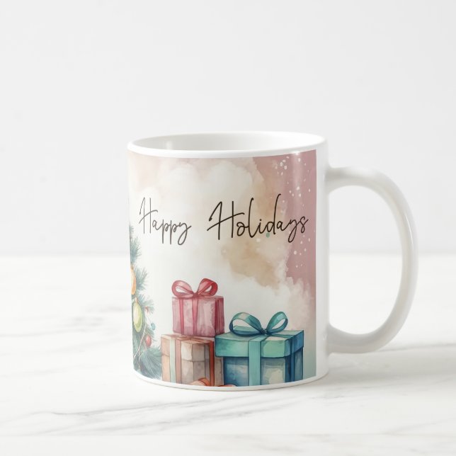 Weihnachtsbaum Ornamente mit Geschenken Kaffeetasse (Rechts)
