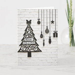 Weihnachtsbaum-Ornamenten-Karte Karte