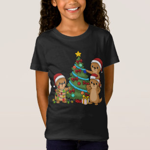 Weihnachtsbaum Otter Kinder Weihnachtsgeschenk Mee T-Shirt